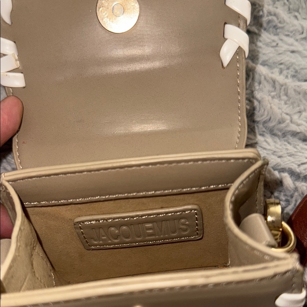 Jacquemus Cream and Brown Mini Bag with Textural Elements inspired - Picture 2 of 3